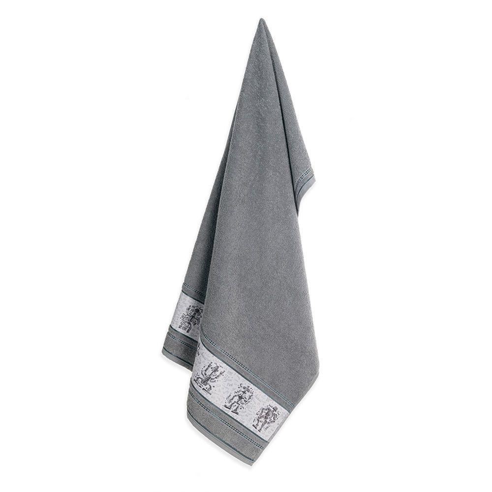 Toalla de baño Karsten Robots Gris-1