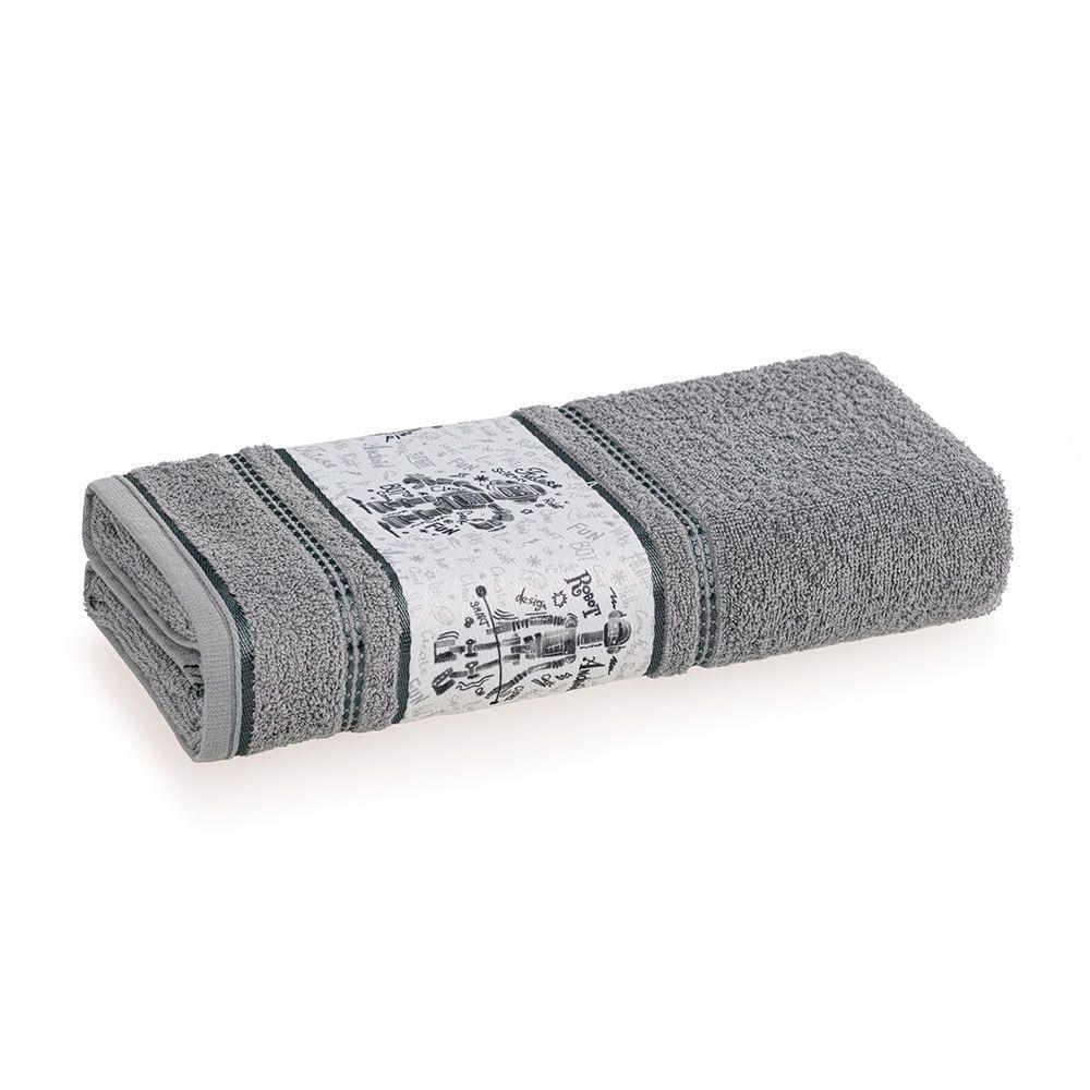 Toalla de baño Karsten Robots Gris-0