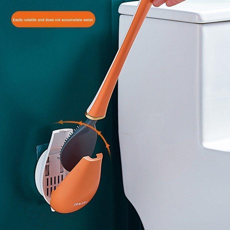 Escobilla Limpia Wc Cepillo Limpia baño Con Soporte-2