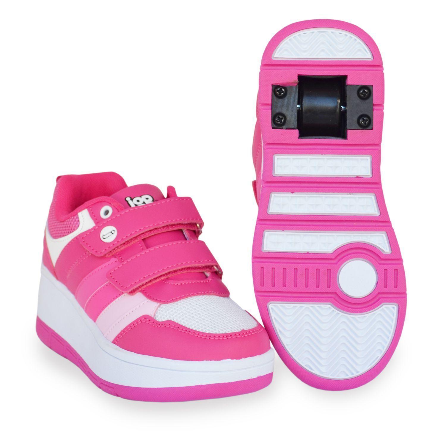 Zapatillas Niñas con Ruedas Rosada-0
