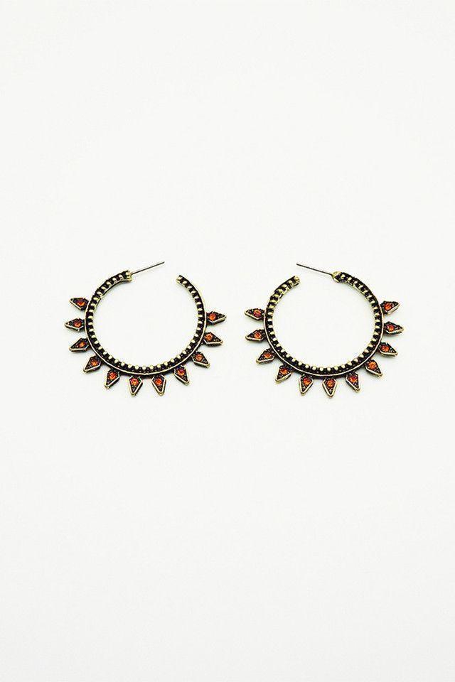 Argollas Flechas Dorado Humana-0