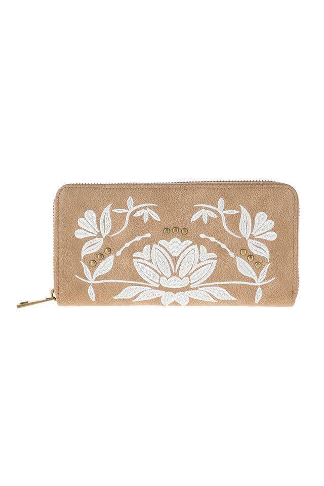 Billetera Floral Beige Humana-0