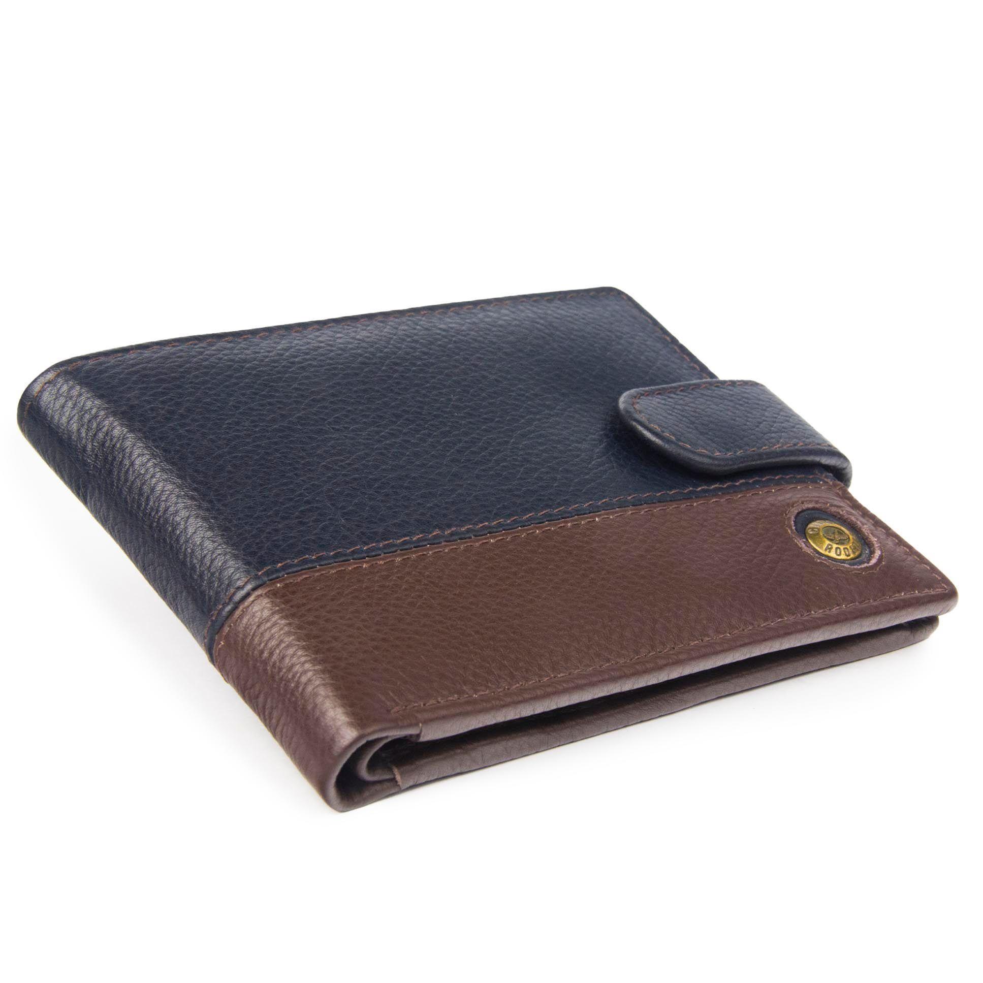 Billetera de hombre Capri 985 Azul/Marrón Gino Rodinis-4