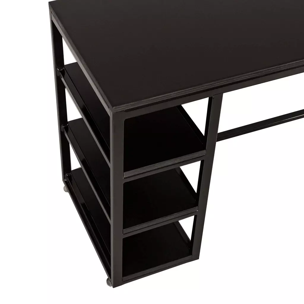 Escritorio Con Repisa Black Negro-6