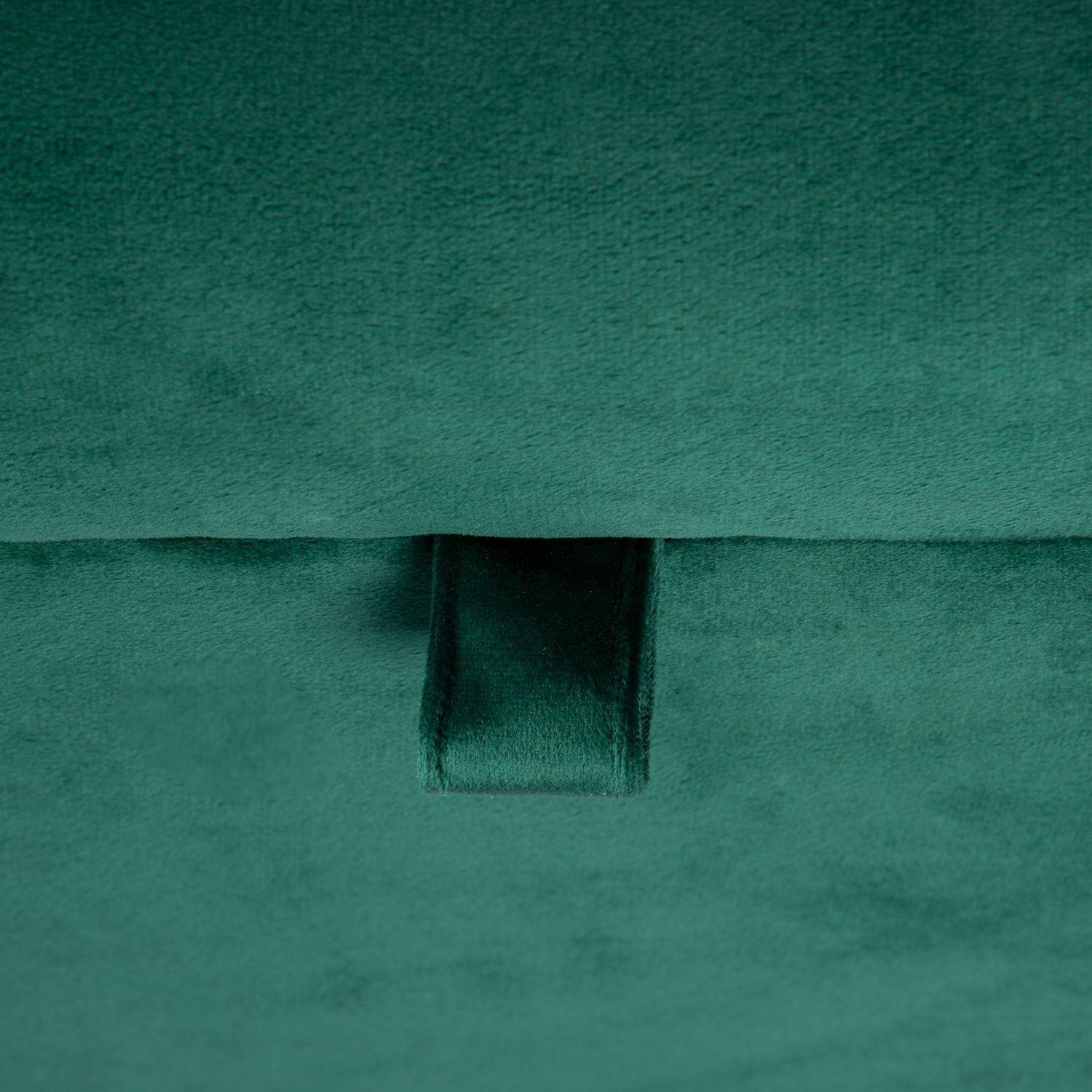 Banqueta con Baúl Leyzy Verde-Botella Felpa con Baúl 40X55X105 cm-5