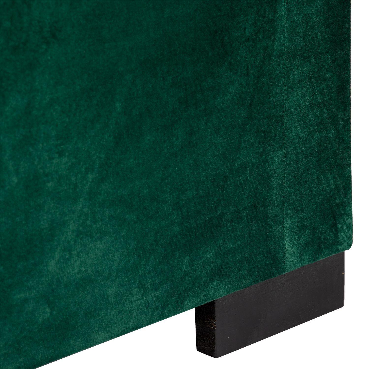 Banqueta con Baúl Leyzy Verde-Botella Felpa con Baúl 40X55X105 cm-4
