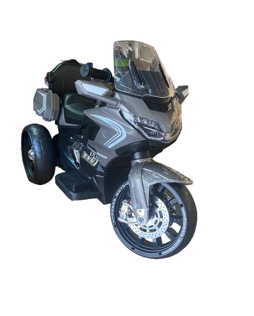 Moto deportiva a bateria color gris 12V-1