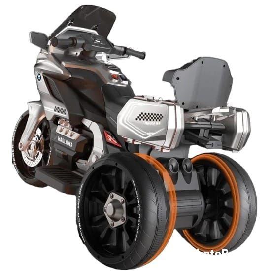 Moto deportiva a bateria color gris 12V-3