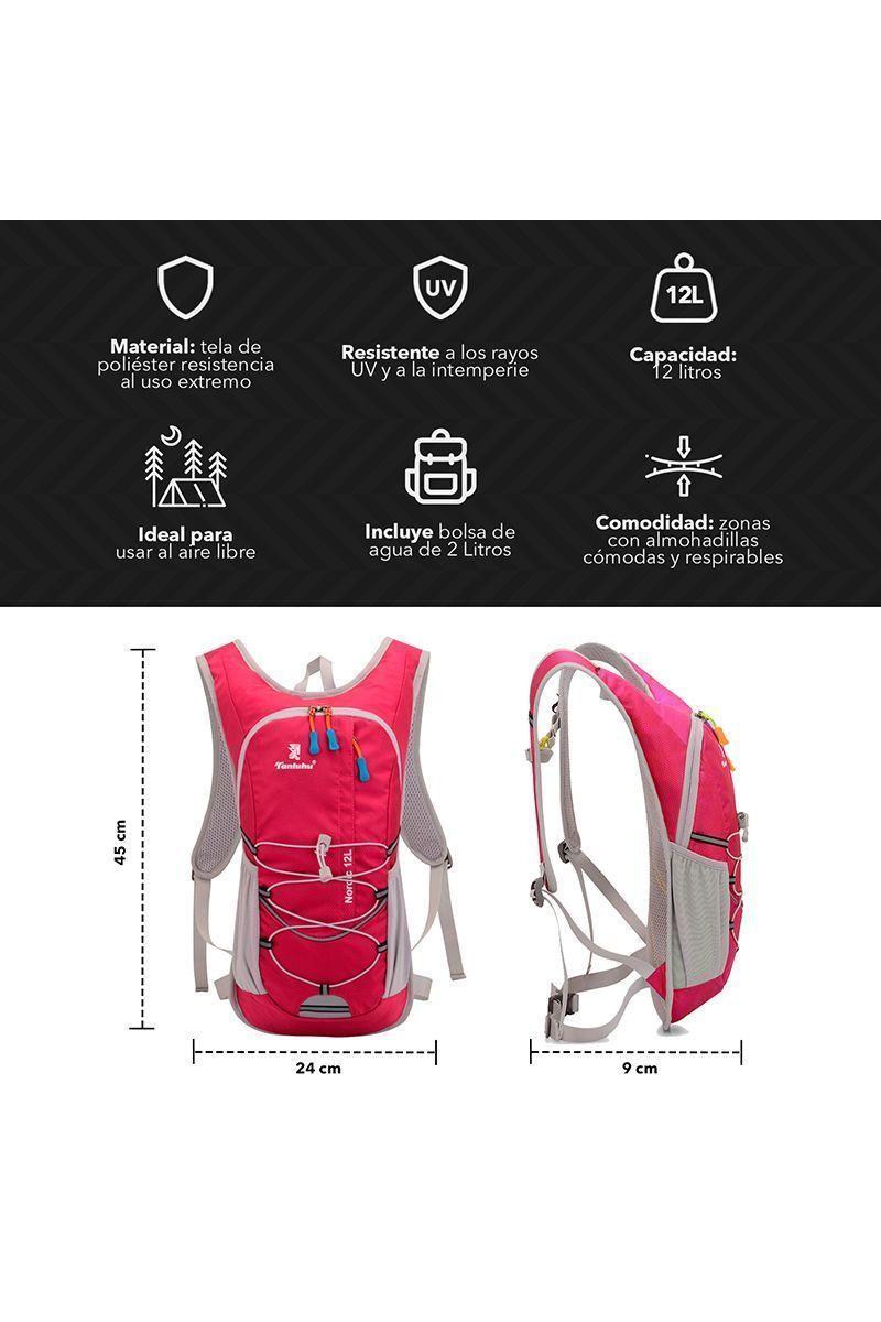 Mochila Hidratación 12L Outdoor Trekking Rojo-2