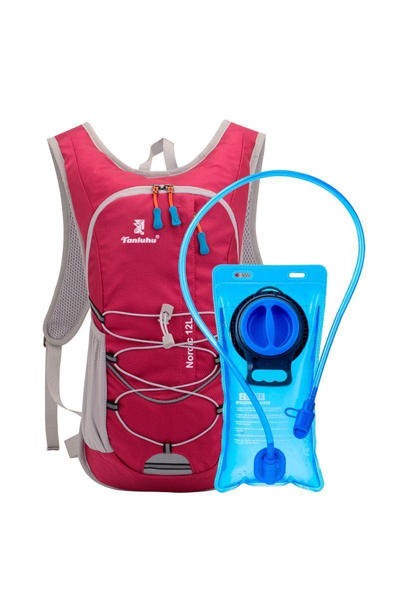 Mochila Hidratación 12L Outdoor Trekking Rojo-0
