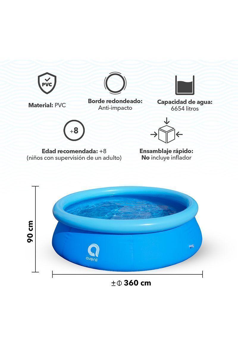 Piscina Inflable 6654 Litros 90x360x360 cm Celeste-1