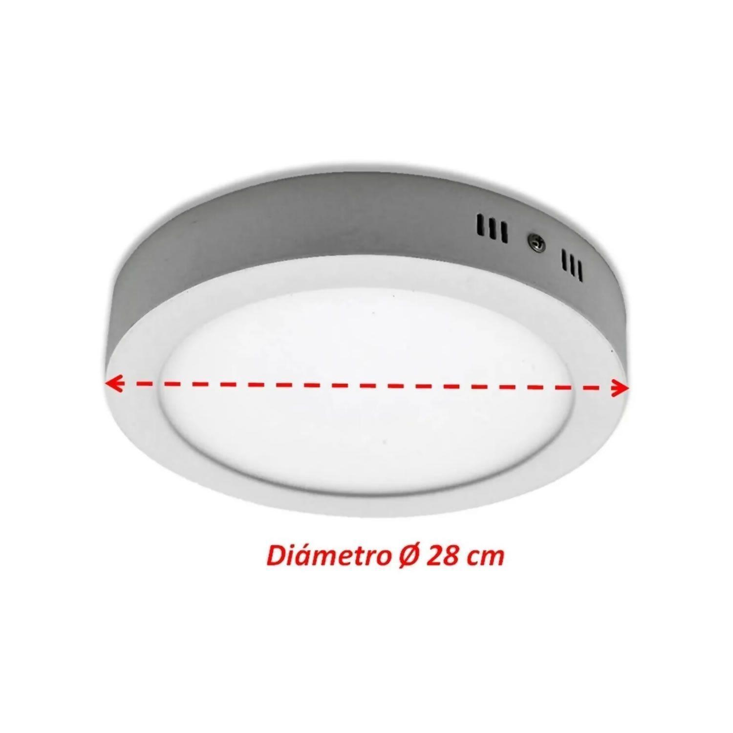 Pack x3 Foco Panel Plafón Led 24w Sobrepuesto Redondo Luz Fria-5