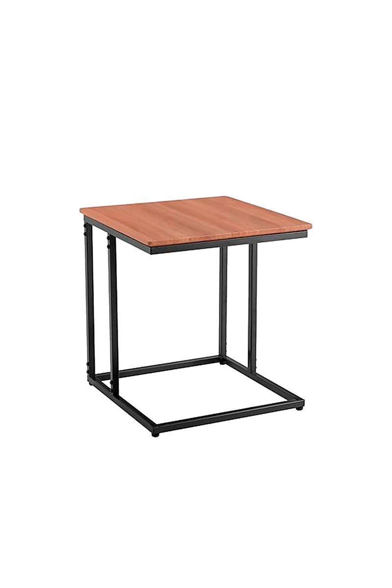 Mesa Auxiliar Estilo Industrial  Café-0