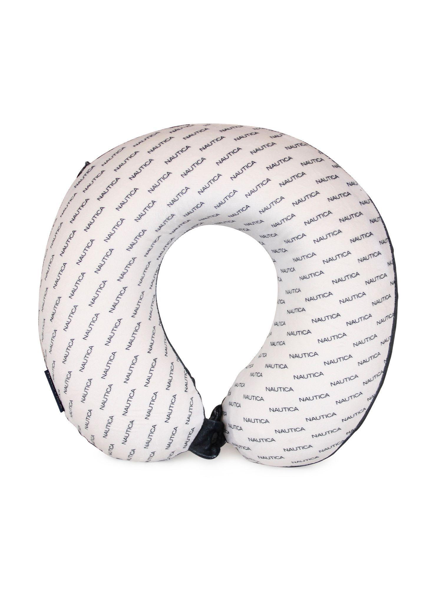 Almohada de viaje Memory Foam Negro-Blanca Nautica-2