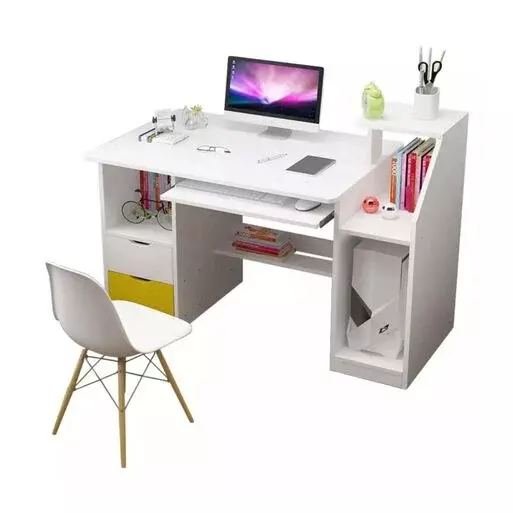 Escritorio Mesa Librero Gaveta Computador Blanco-1