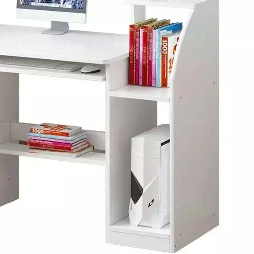 Escritorio Mesa Librero Gaveta Computador Blanco-2