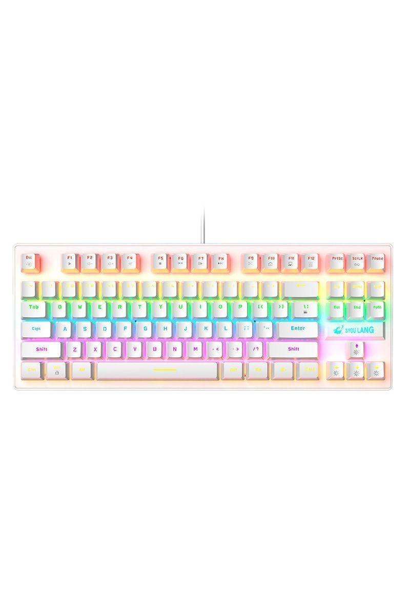 Teclado Mecánico Blue Switch K2 Blanco-0