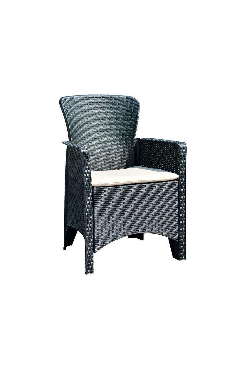 Juego de Comedor para Terraza 73x80x80cm Café-3