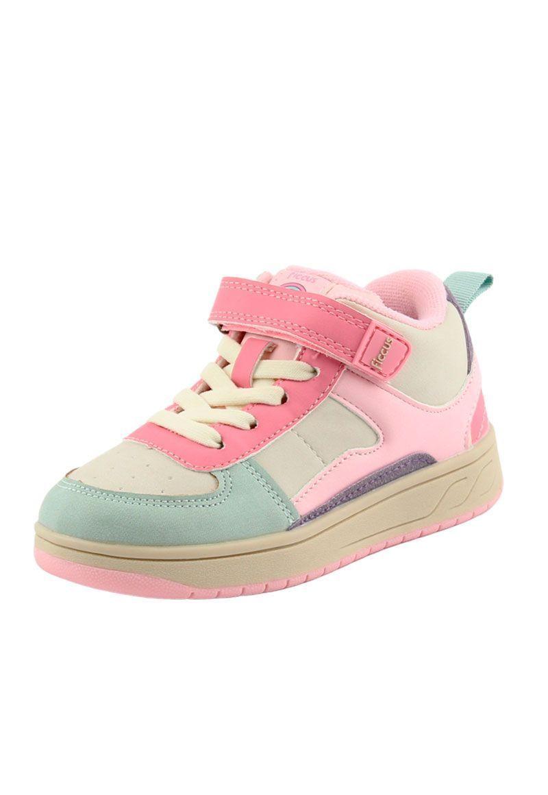 Zapatilla urbana caña velcro elastico a caminar niña 848-1