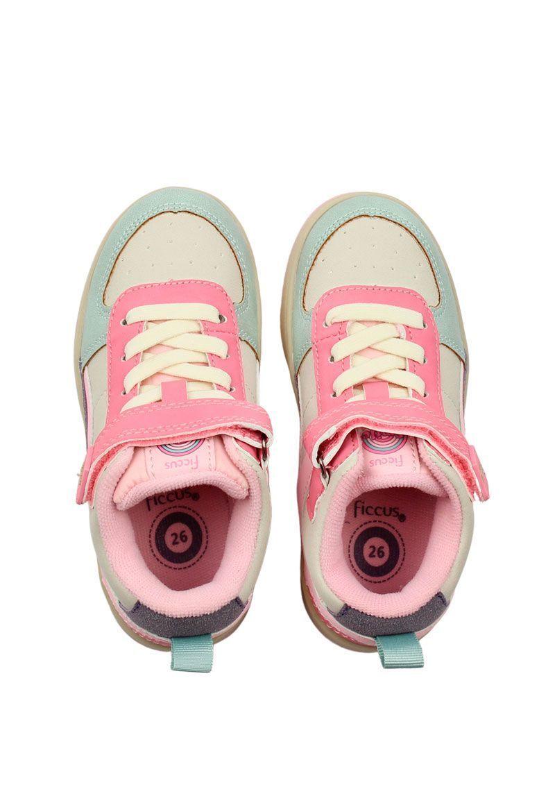 Zapatilla urbana caña velcro elastico a caminar niña 848-2