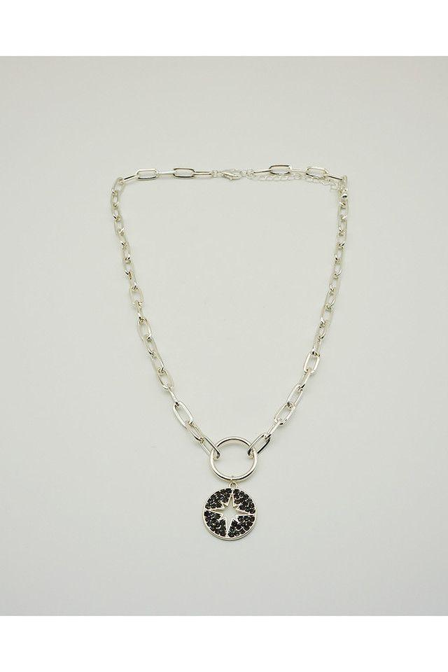 Collar Corto Estrella Plateado I-D-0