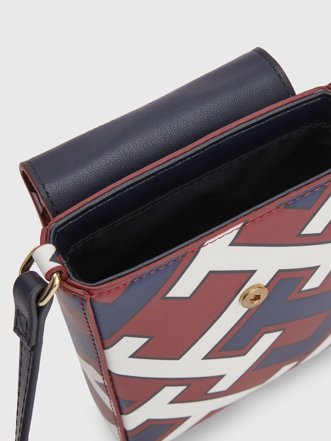 Bolso Para Teléfono Monogram Burdeo Tommy Hilfiger-4