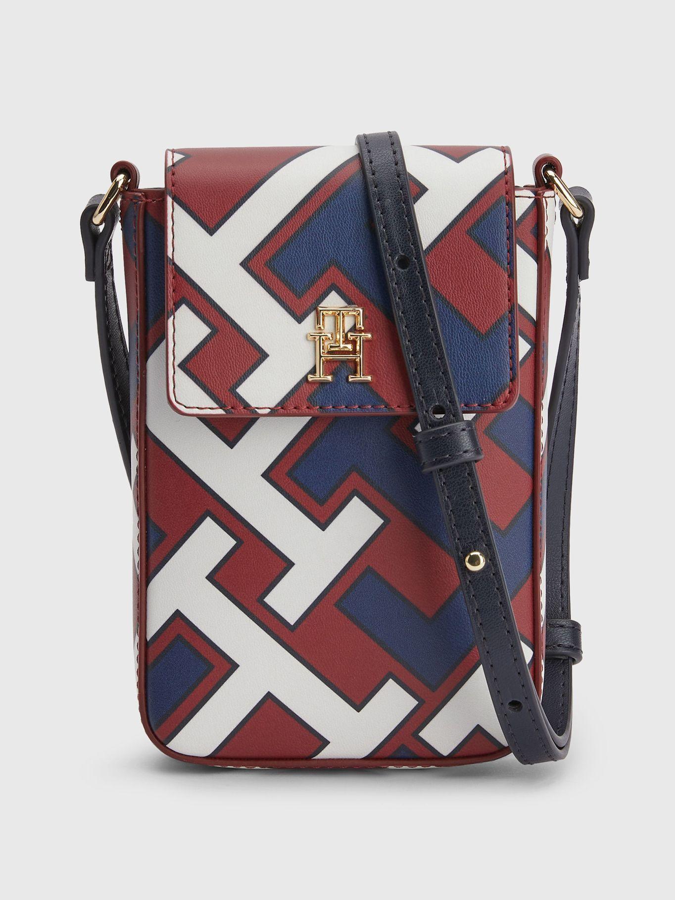 Bolso Para Teléfono Monogram Burdeo Tommy Hilfiger-0