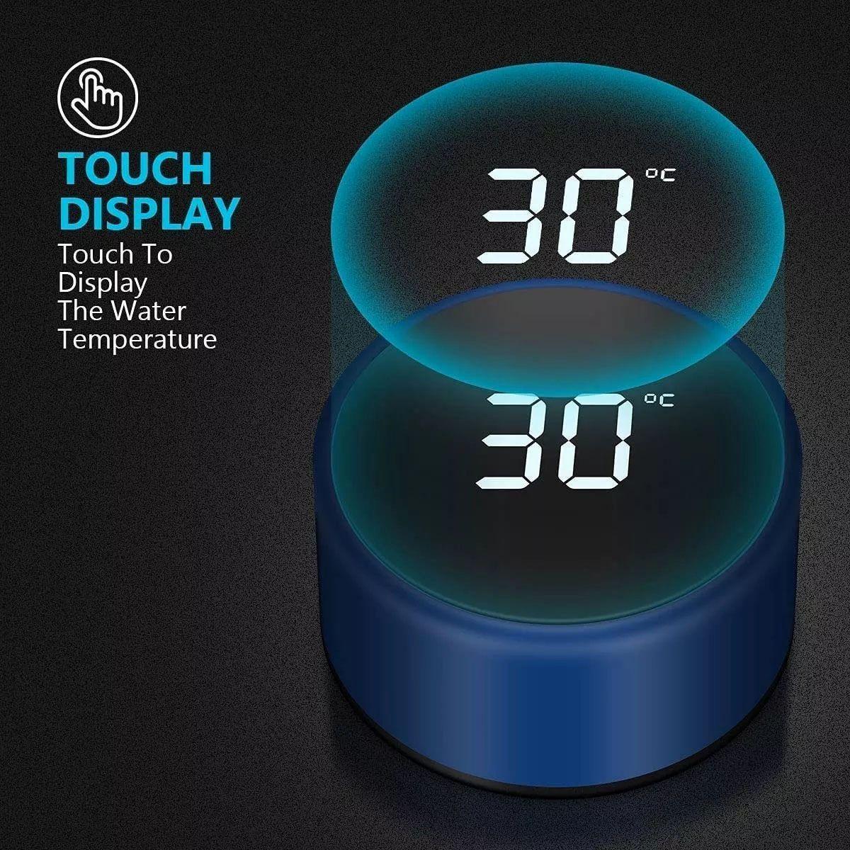 Termo Agua Caliente Inteligente Vaso Mug Termico Digital 500 azul-4