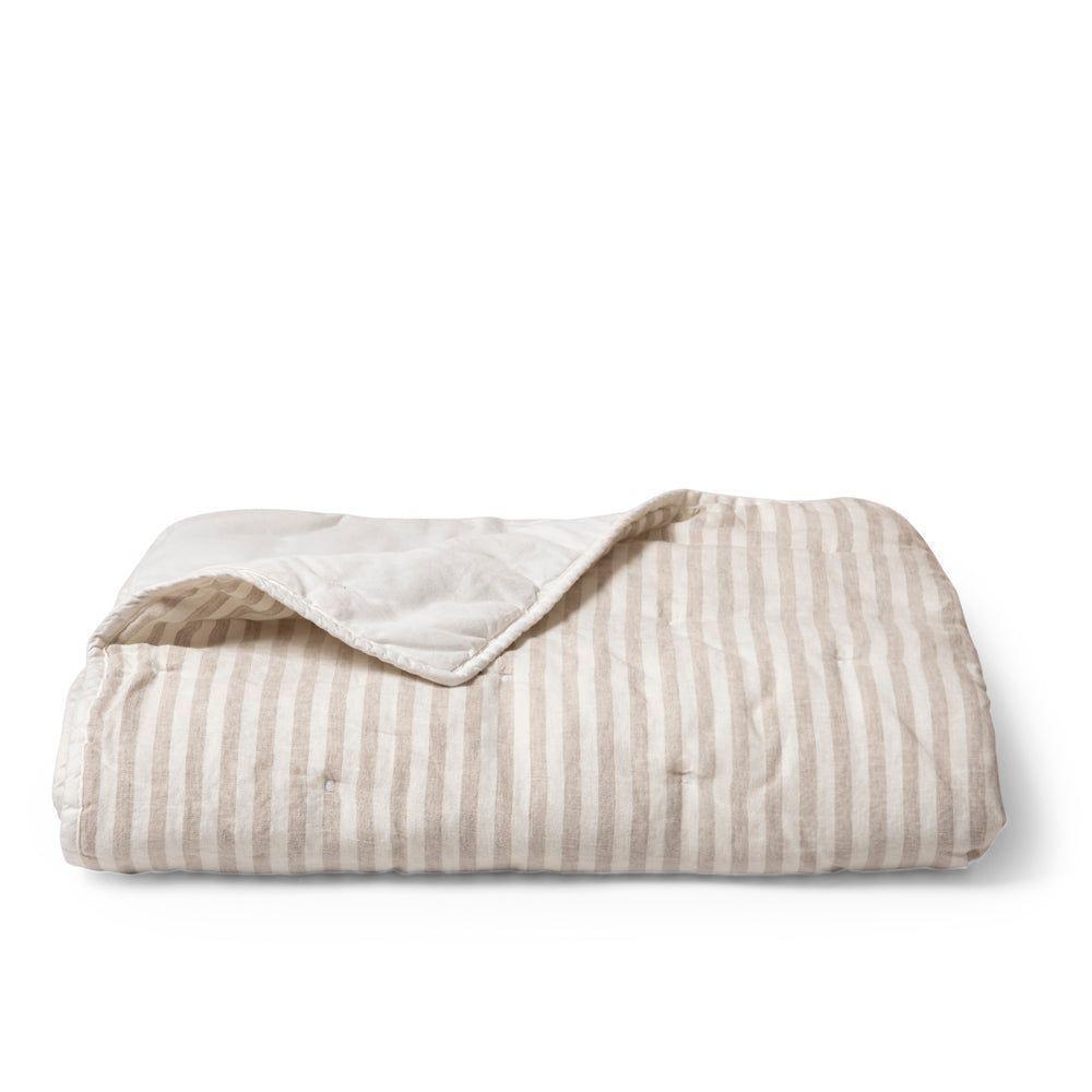 QUILT LINO RAYAS BEIGE 100X160-0