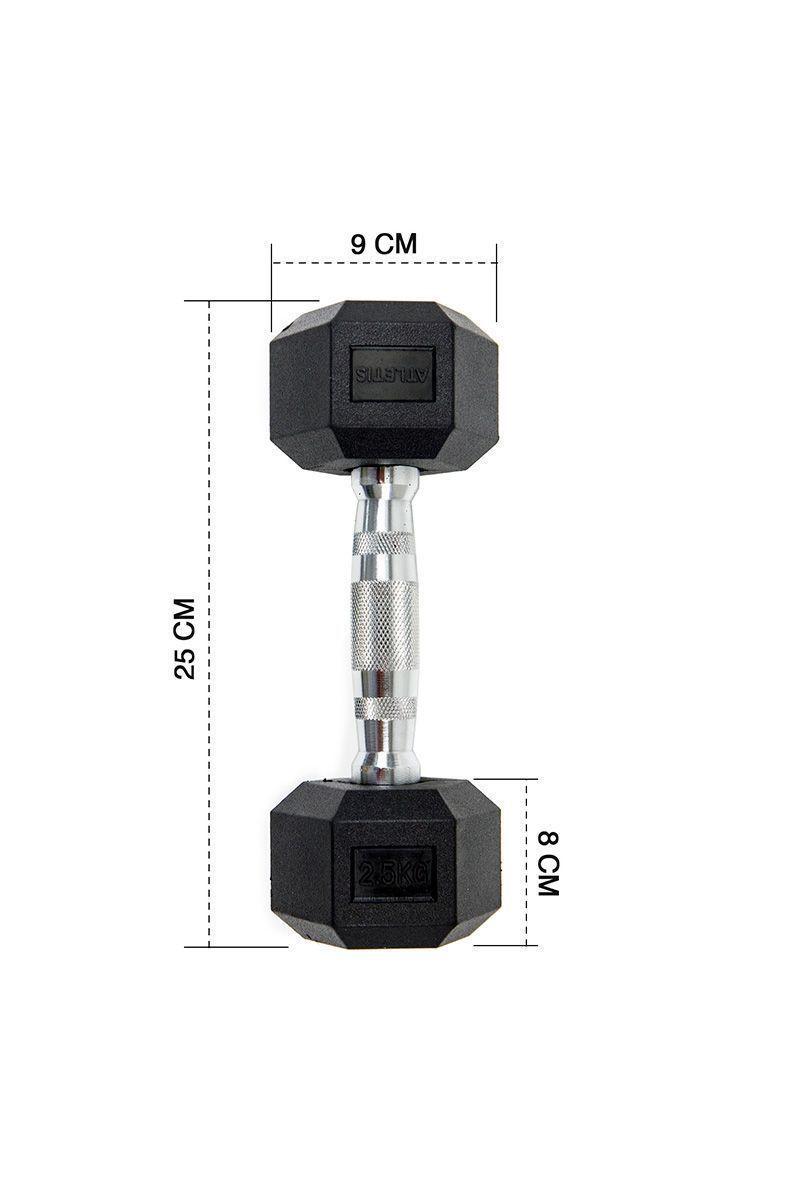 Mancuerna Hexagonal 2,5 Kg Negro-2