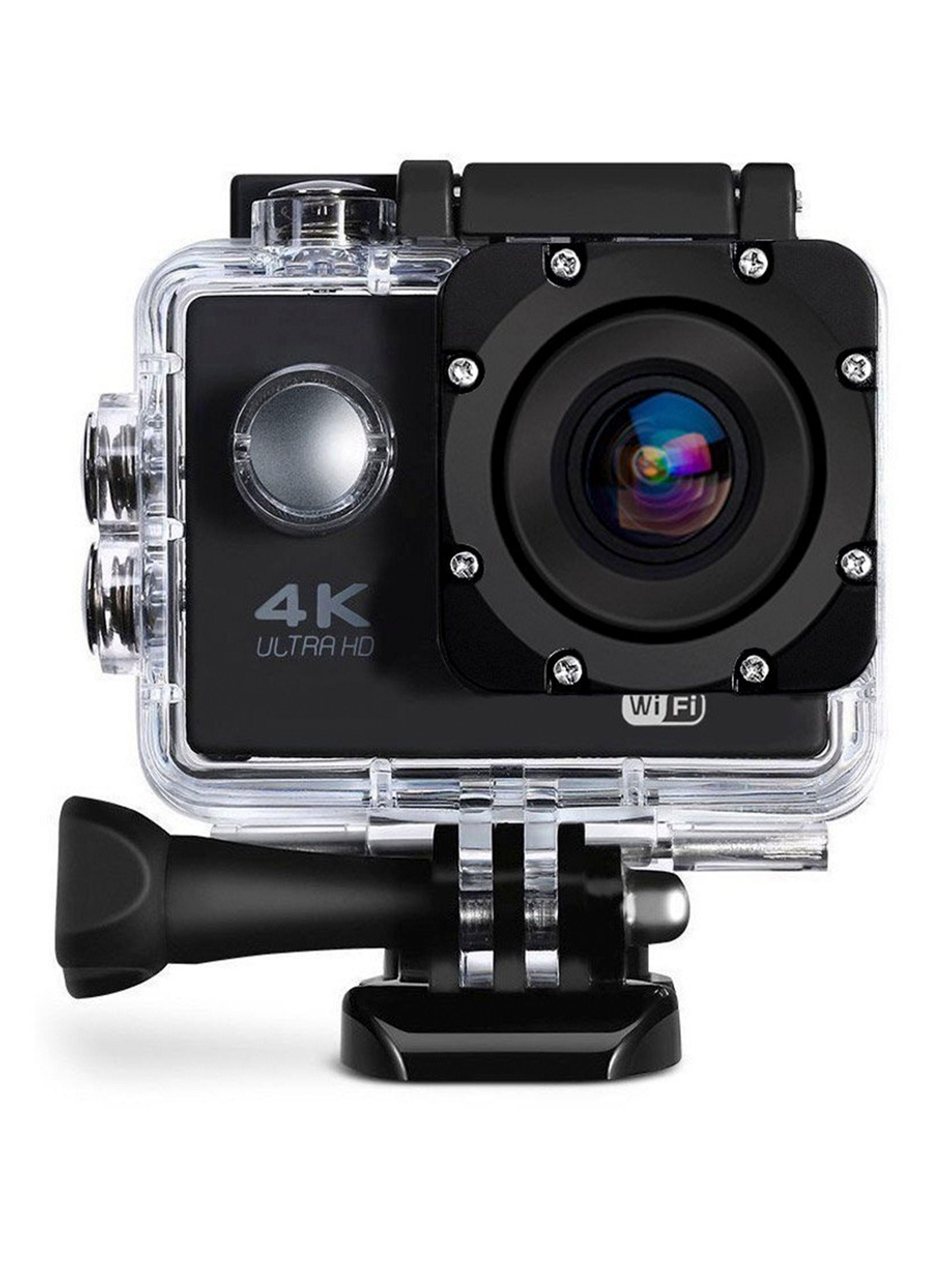 Camara deportiva sumergible 4K negro-0