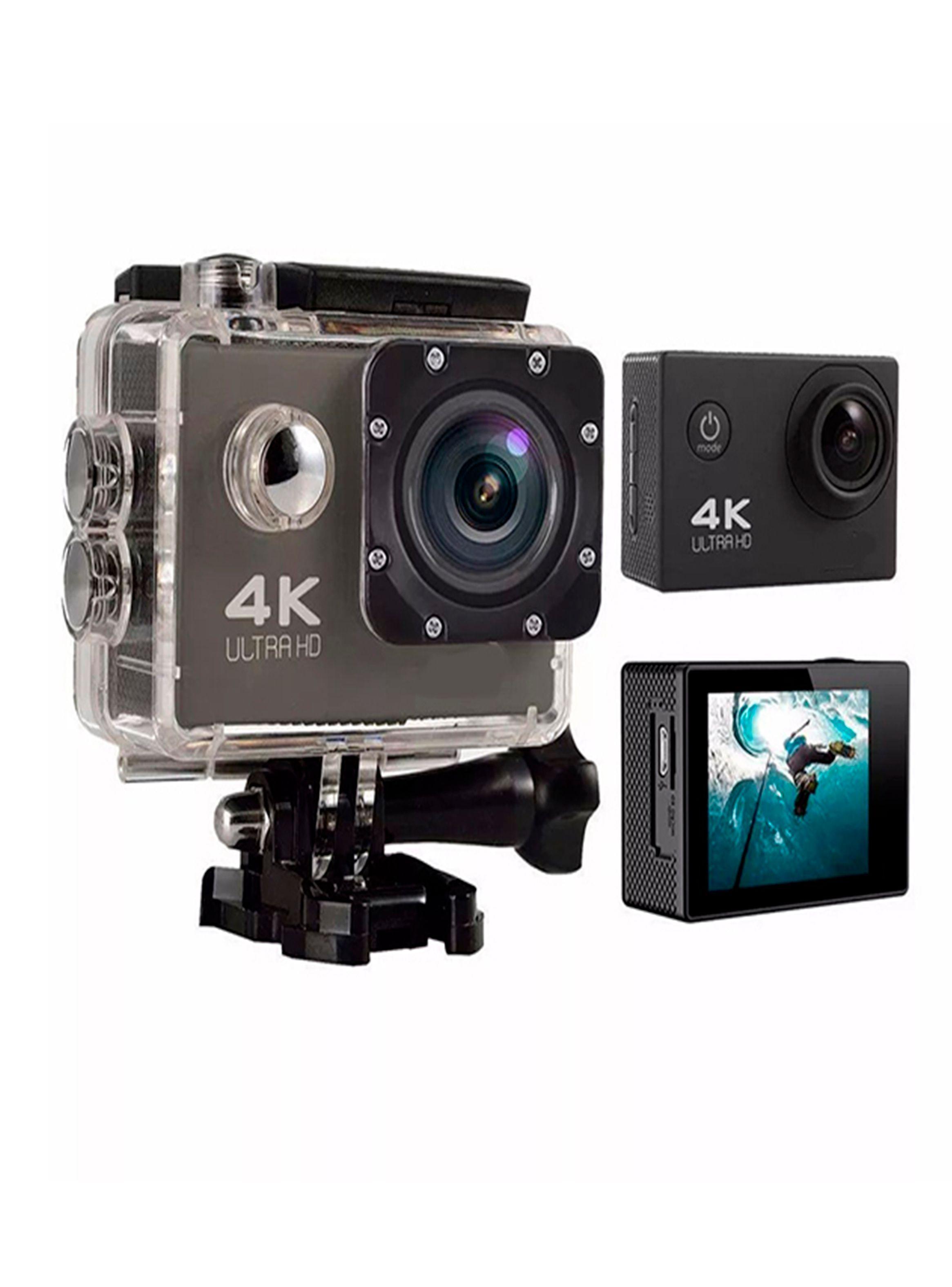 Camara deportiva sumergible 4K negro-1
