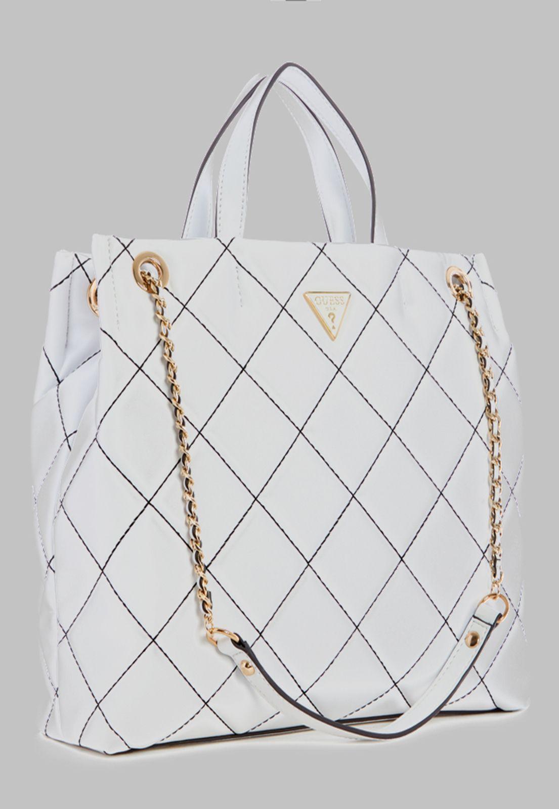 Cartera Guess Cessily Girlfriend Shopper Wml Blanco-1