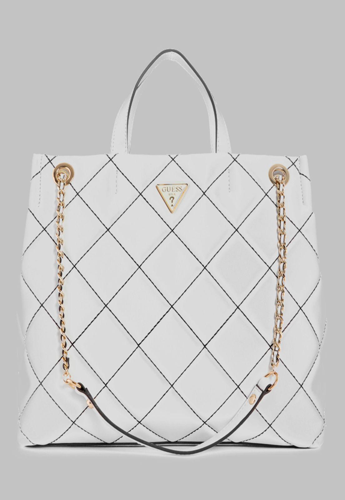 Cartera Guess Cessily Girlfriend Shopper Wml Blanco-0