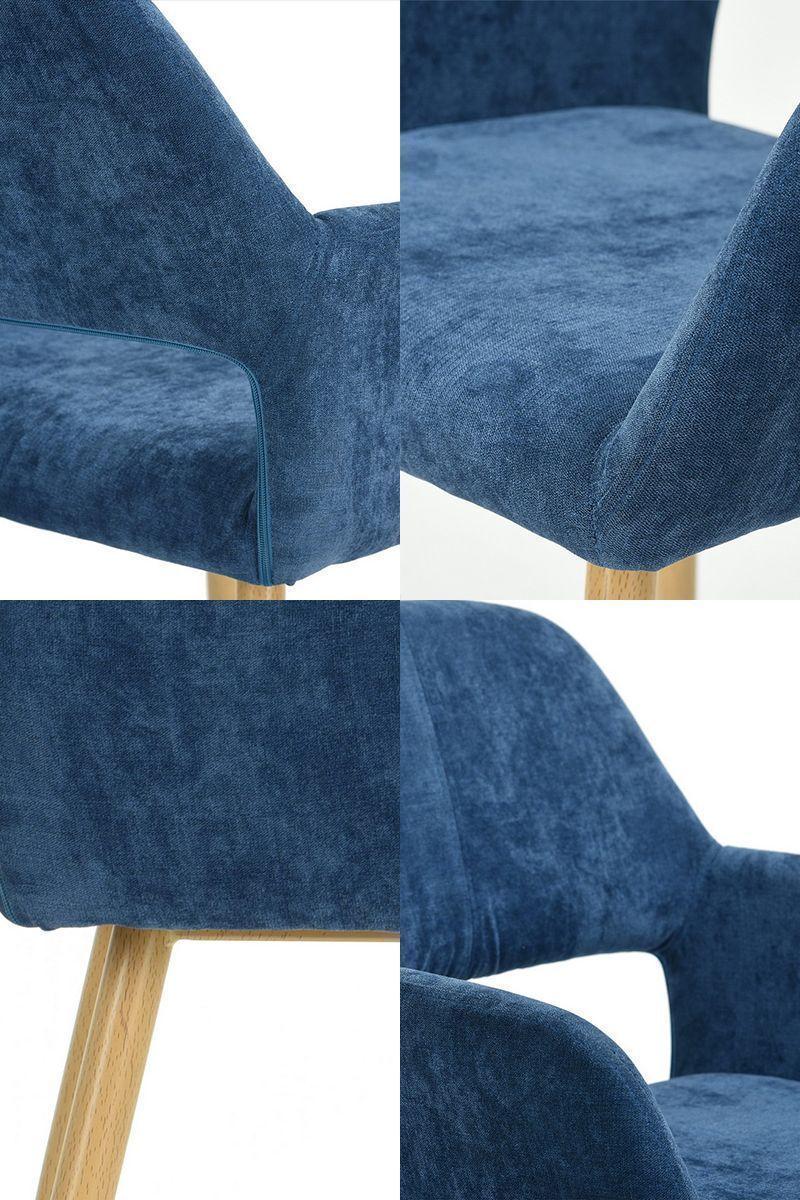 Pack 2 Silla Comedor Cromwell Terciopelo Azul-4