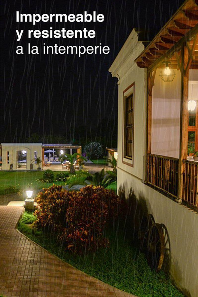 Farol Solar Lámpara Colgante Ampolleta LED Negro-4