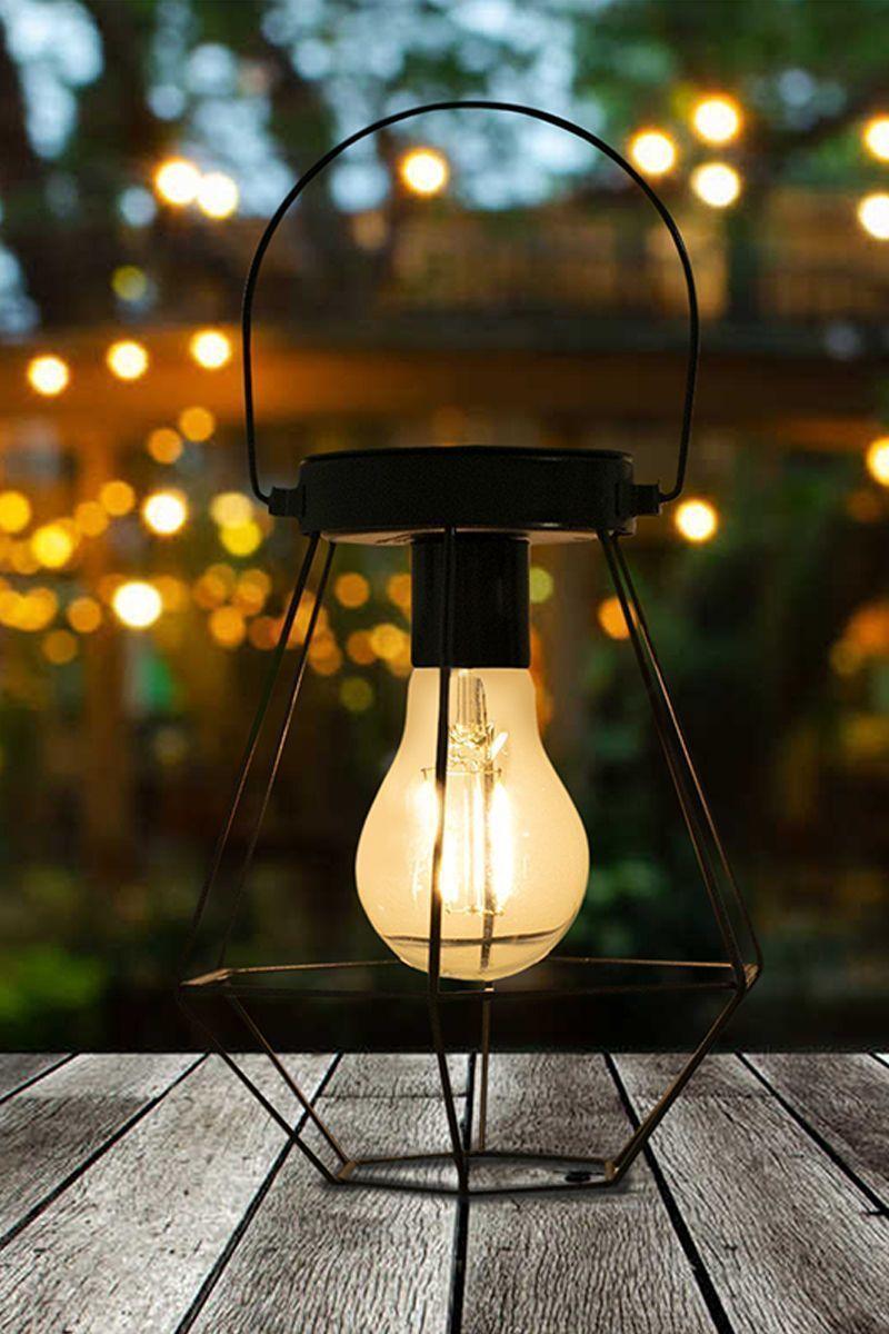 Farol Solar Lámpara Colgante Ampolleta LED Negro-1