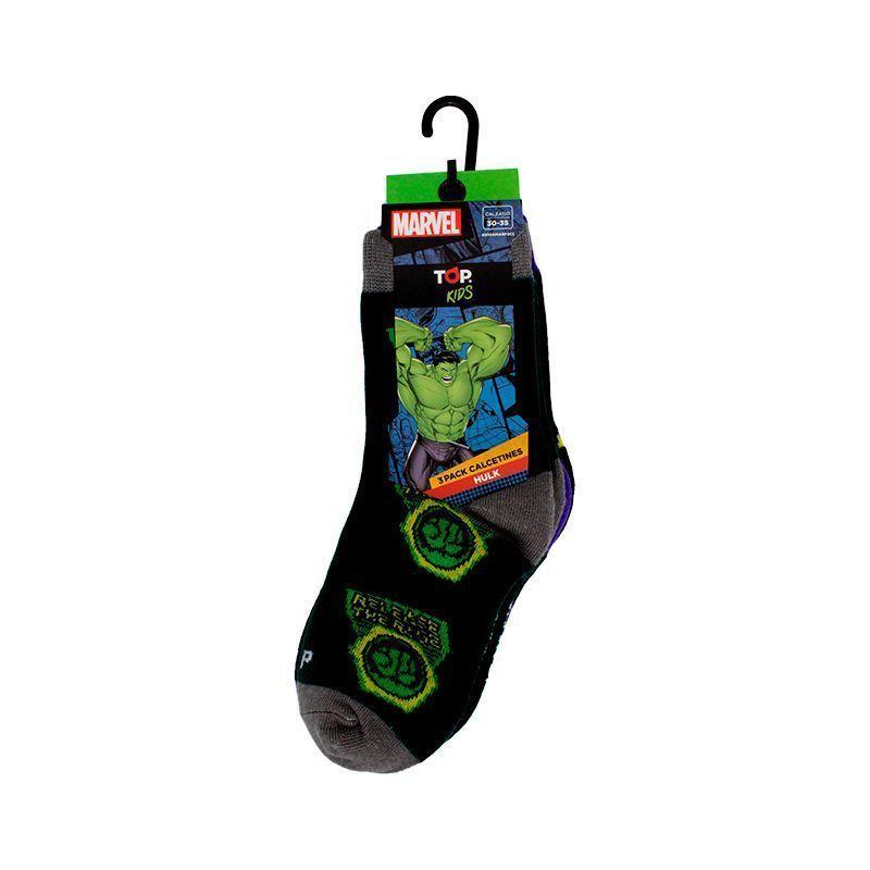 Calcetines Medios Niño Pack 3 Hulk Multicolor Top-1