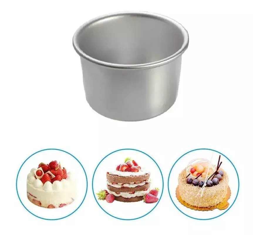Molde Queque Redondo Molde De Torta Molde Aluminio12x10cm-1