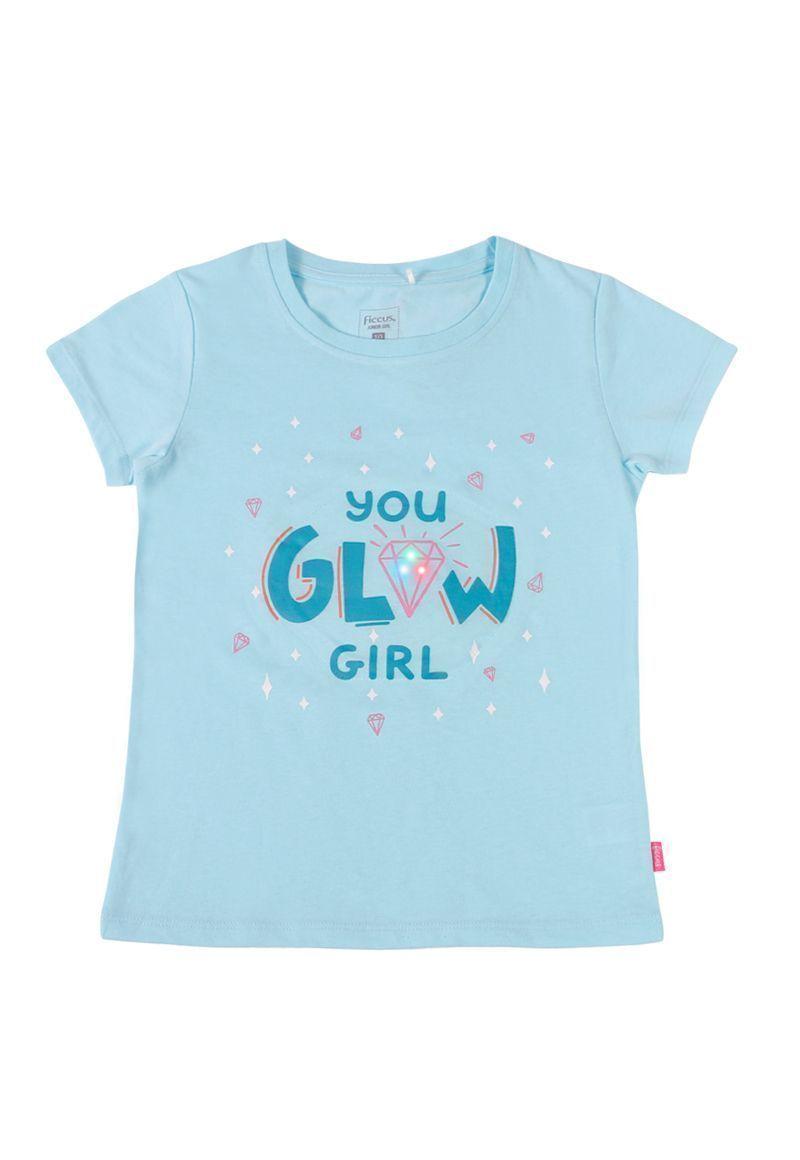 Polera Jr Niña Con Luces Ficcus-0