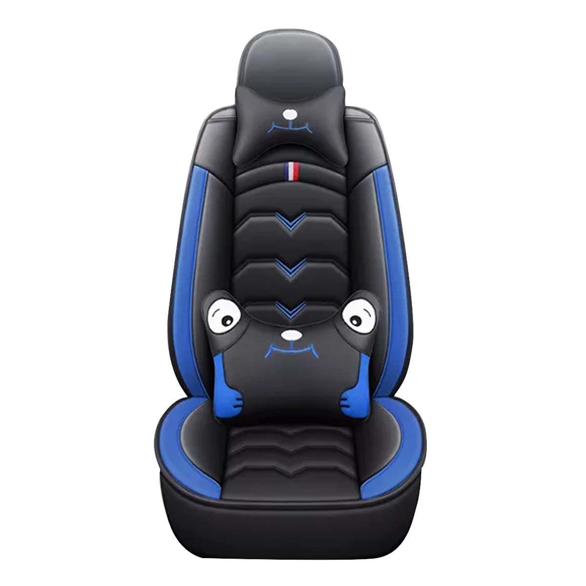 Funda De Asiento De Auto Luxury, Negro Y Azul (caricatura)-0