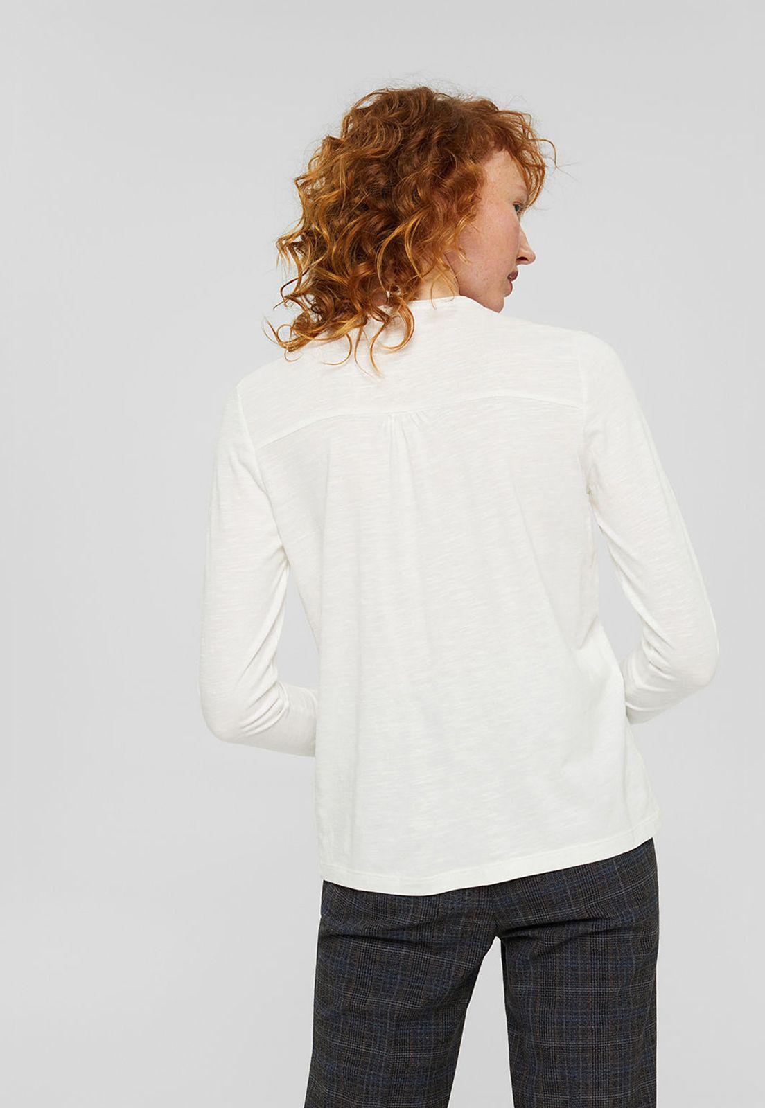 Polera mujer manga larga con lazo Esprit-1