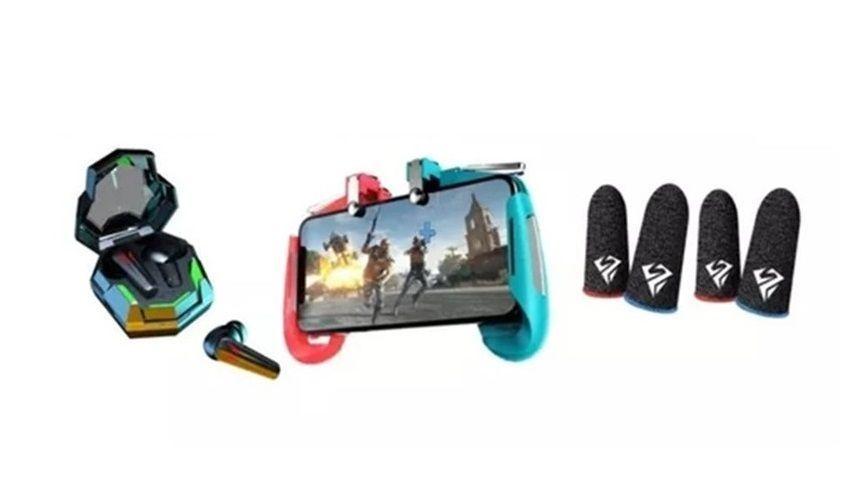 Ultra Pack Audífonos Gamer  Gatillos  Dedales Pugb Cod Ff Rojo-0