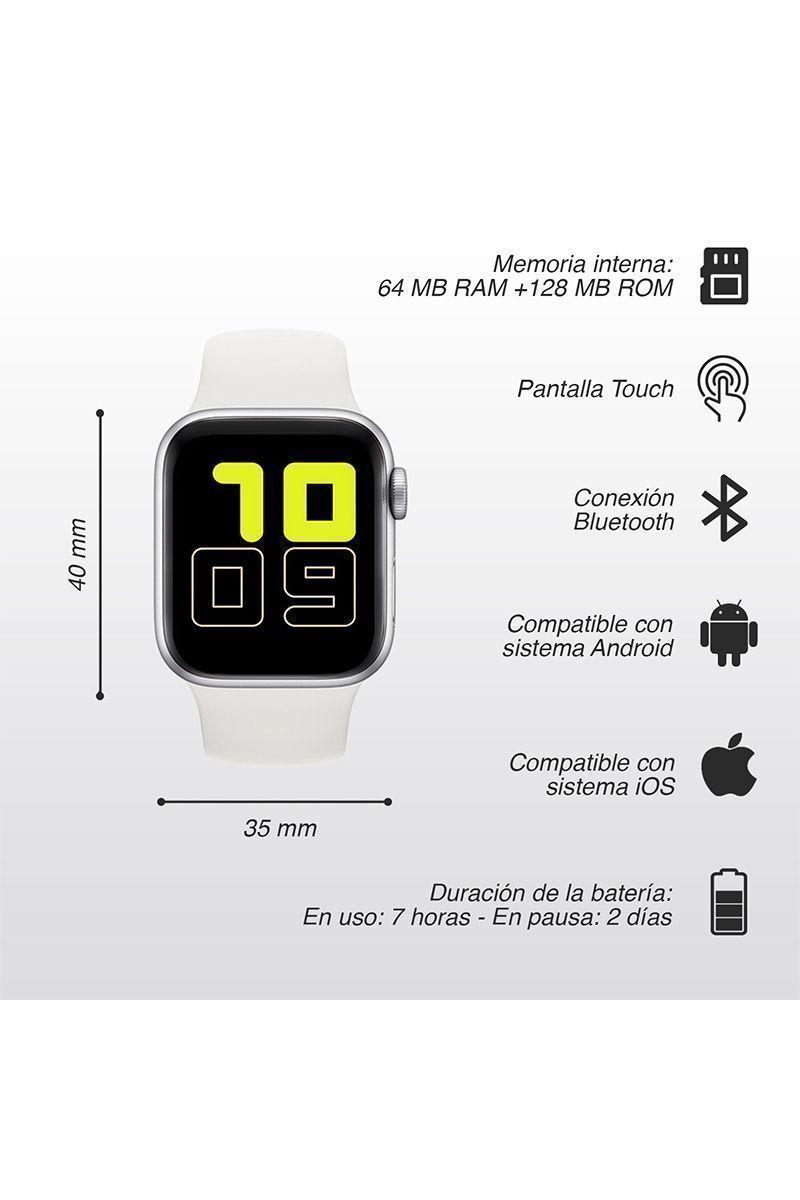 Reloj Inteligente Smartwatch T500 Blanco-2