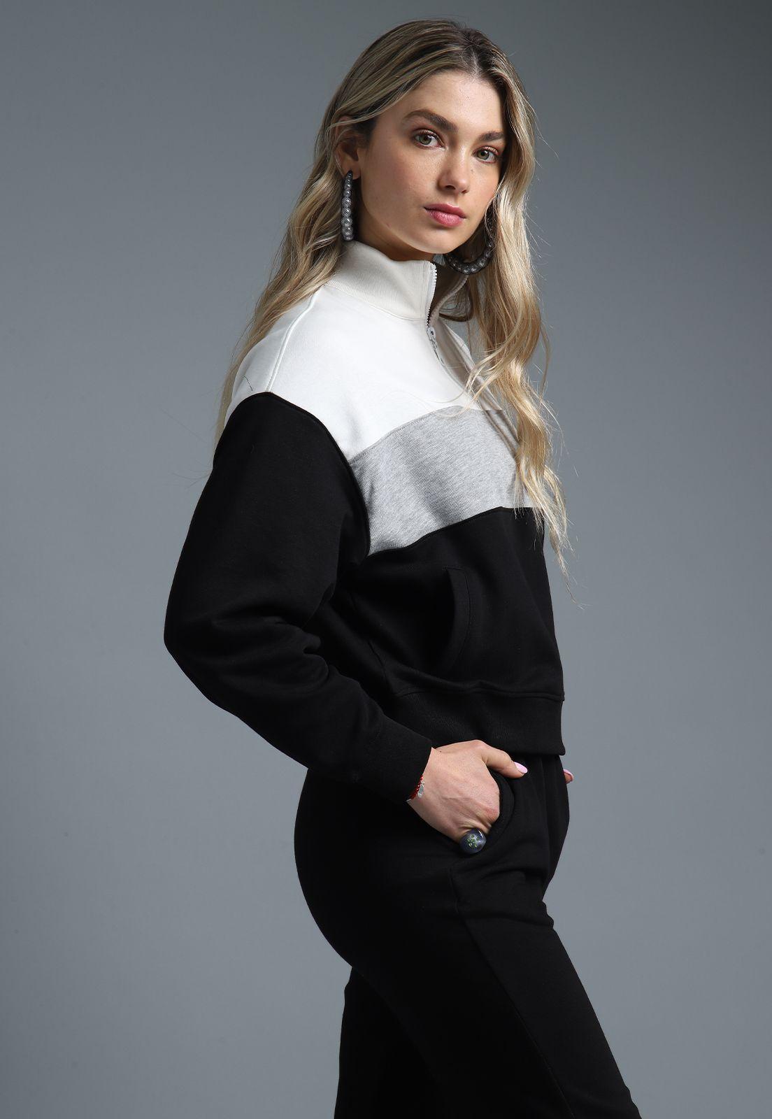 Poleron Half Zipper Mujer Soviet-2