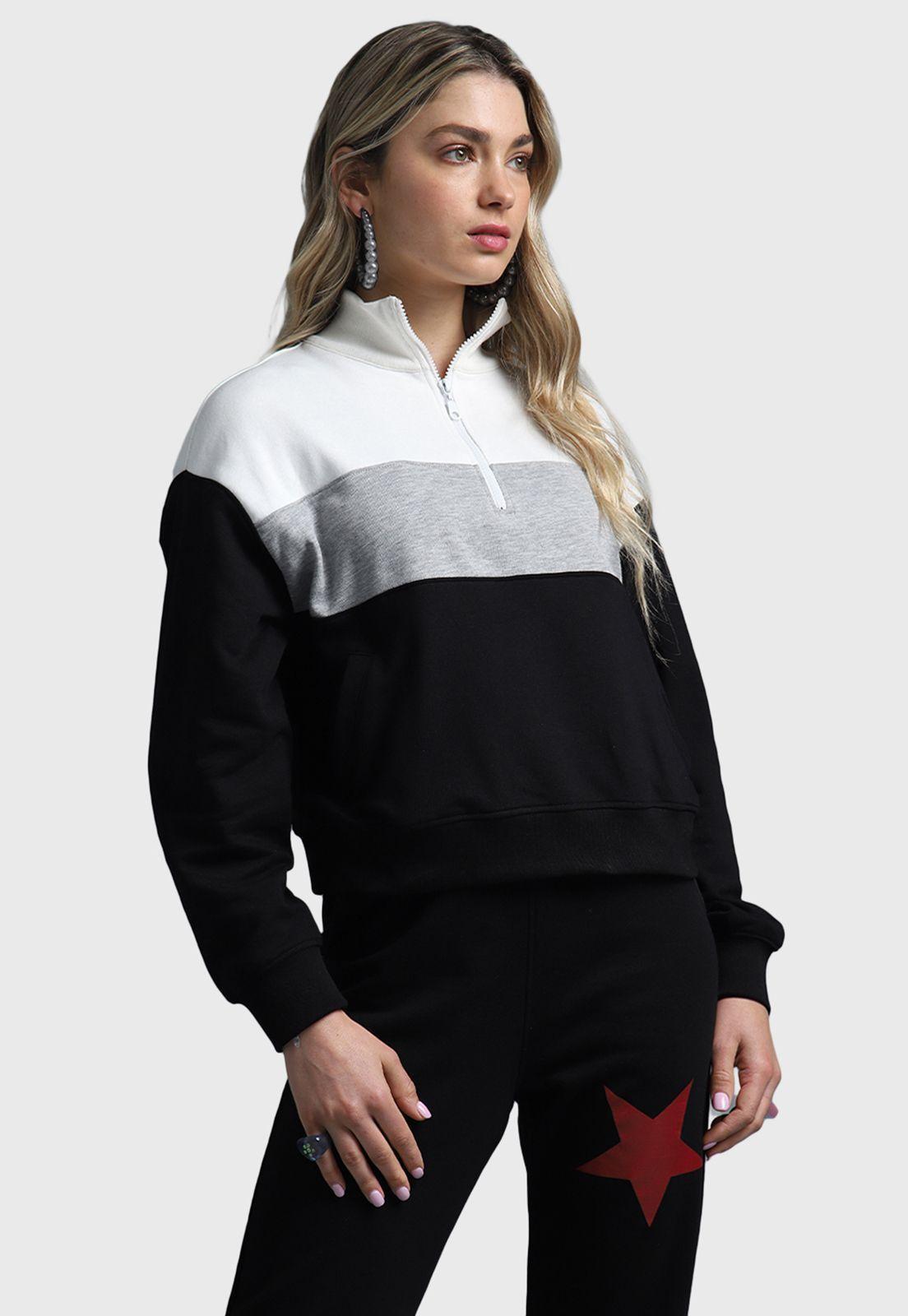 Poleron Half Zipper Mujer Soviet-0