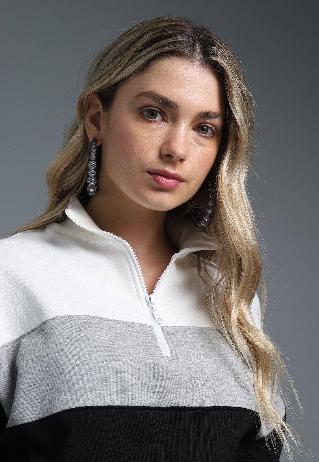 Poleron Half Zipper Mujer Soviet-4
