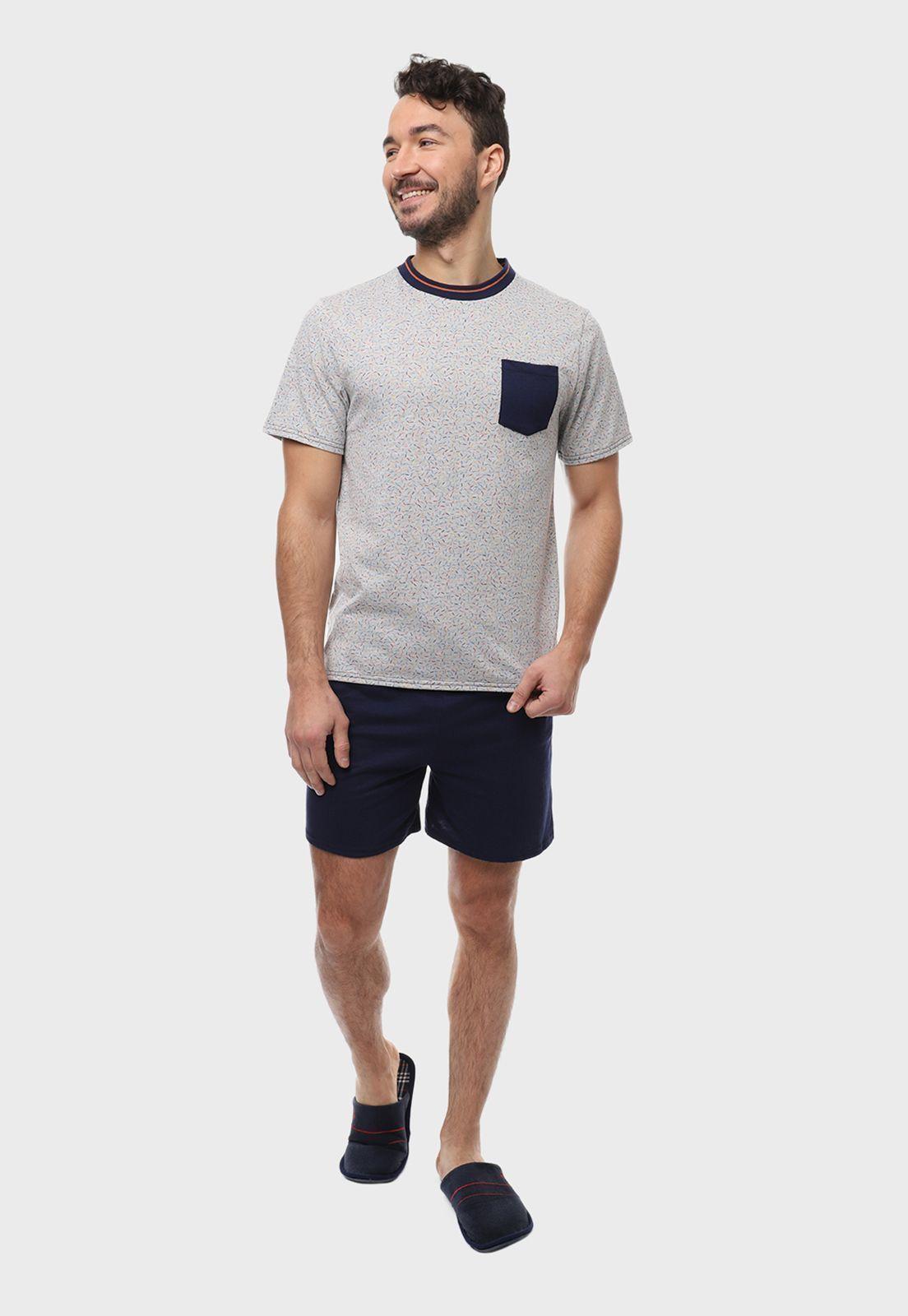 Pijama Print Corto Cuello Redondo Arrow-4