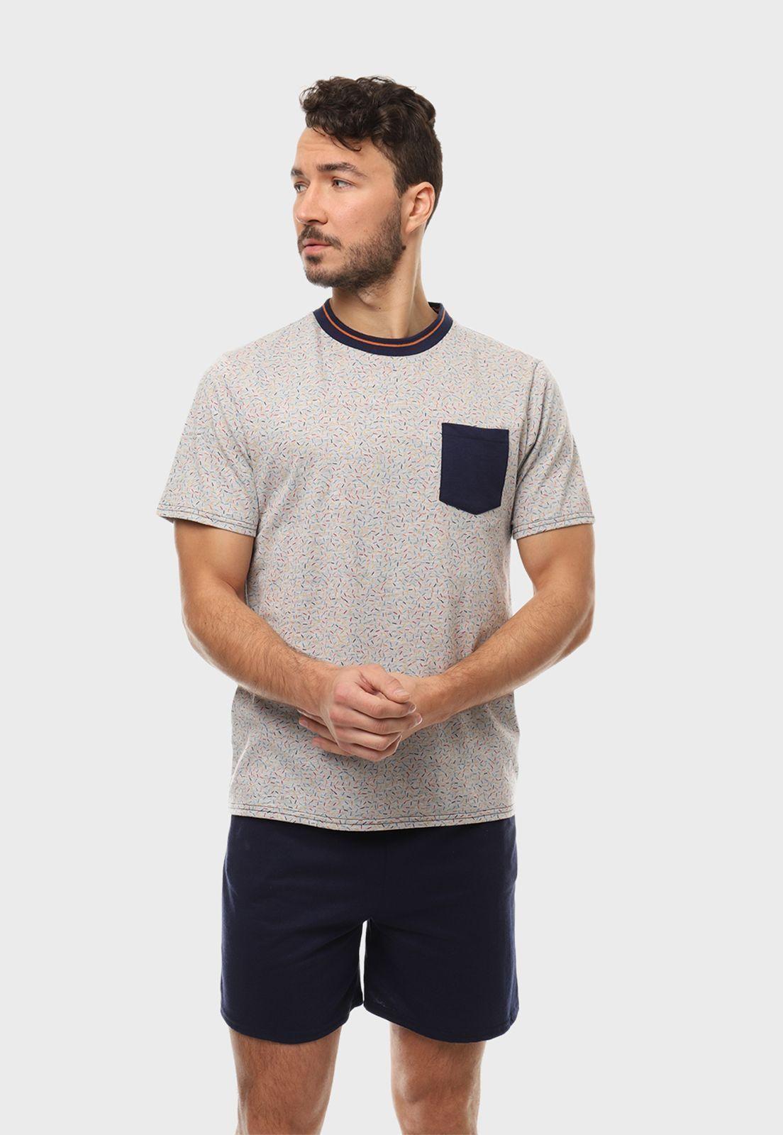 Pijama Print Corto Cuello Redondo Arrow-0