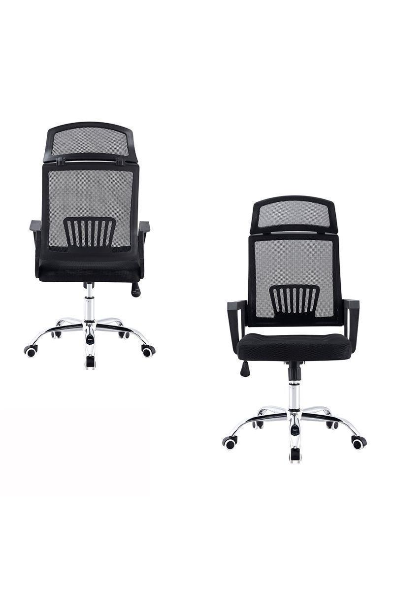 Silla de Oficina Respaldo Transpirable Negro-3